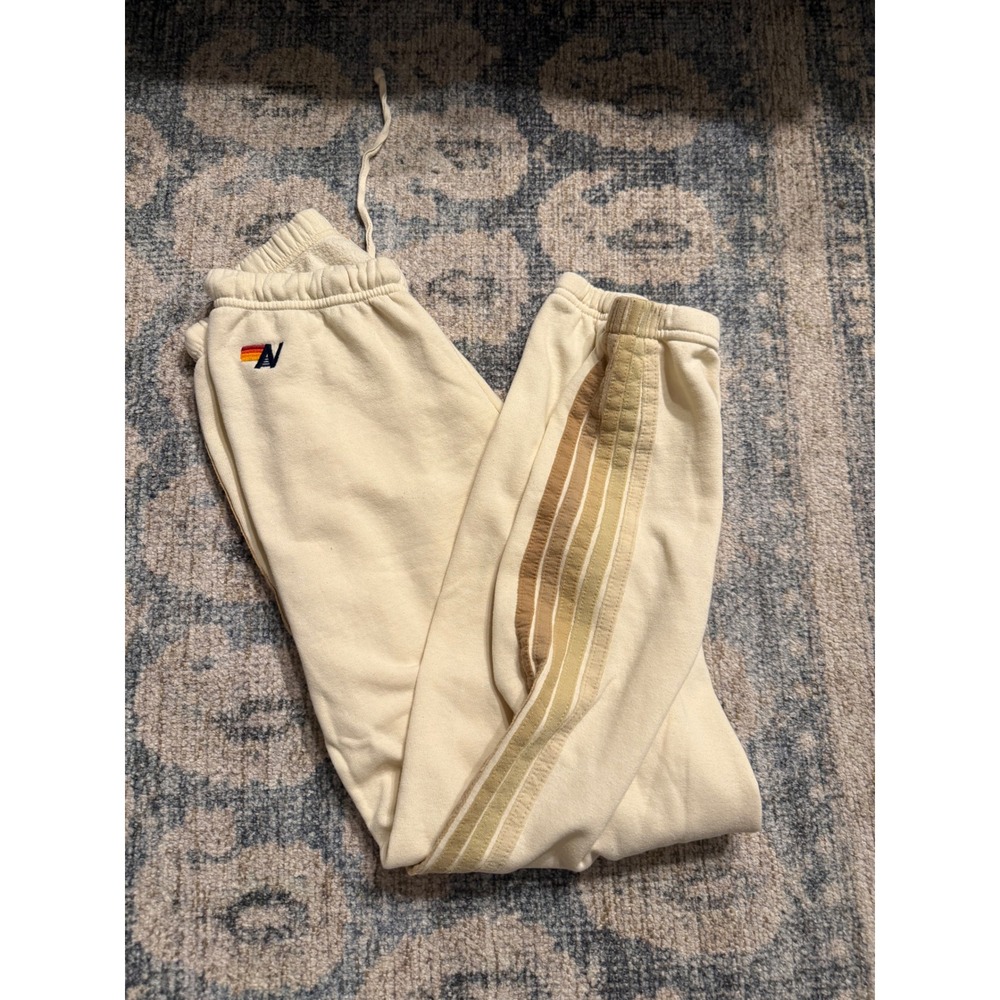 Aviator Nation 5 Stripe Sweatpants Size Medium Pristine Condition